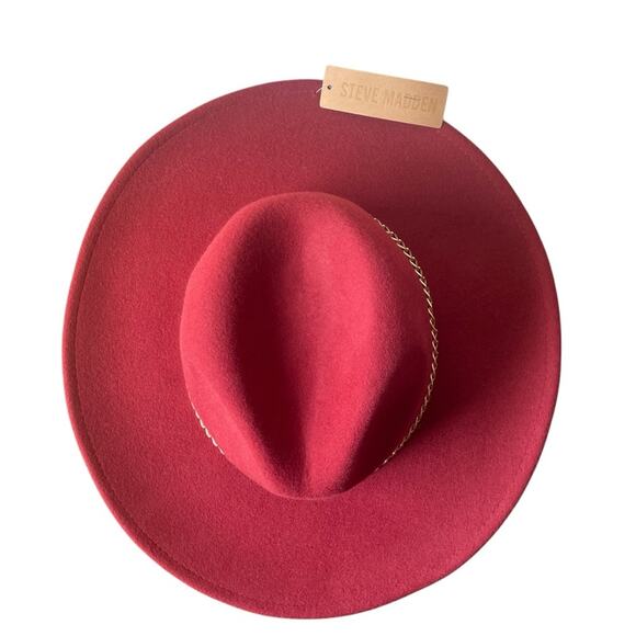 Steve Madden‎ Dark Red Wool Felt Hat NWT - Picture 4 of 8